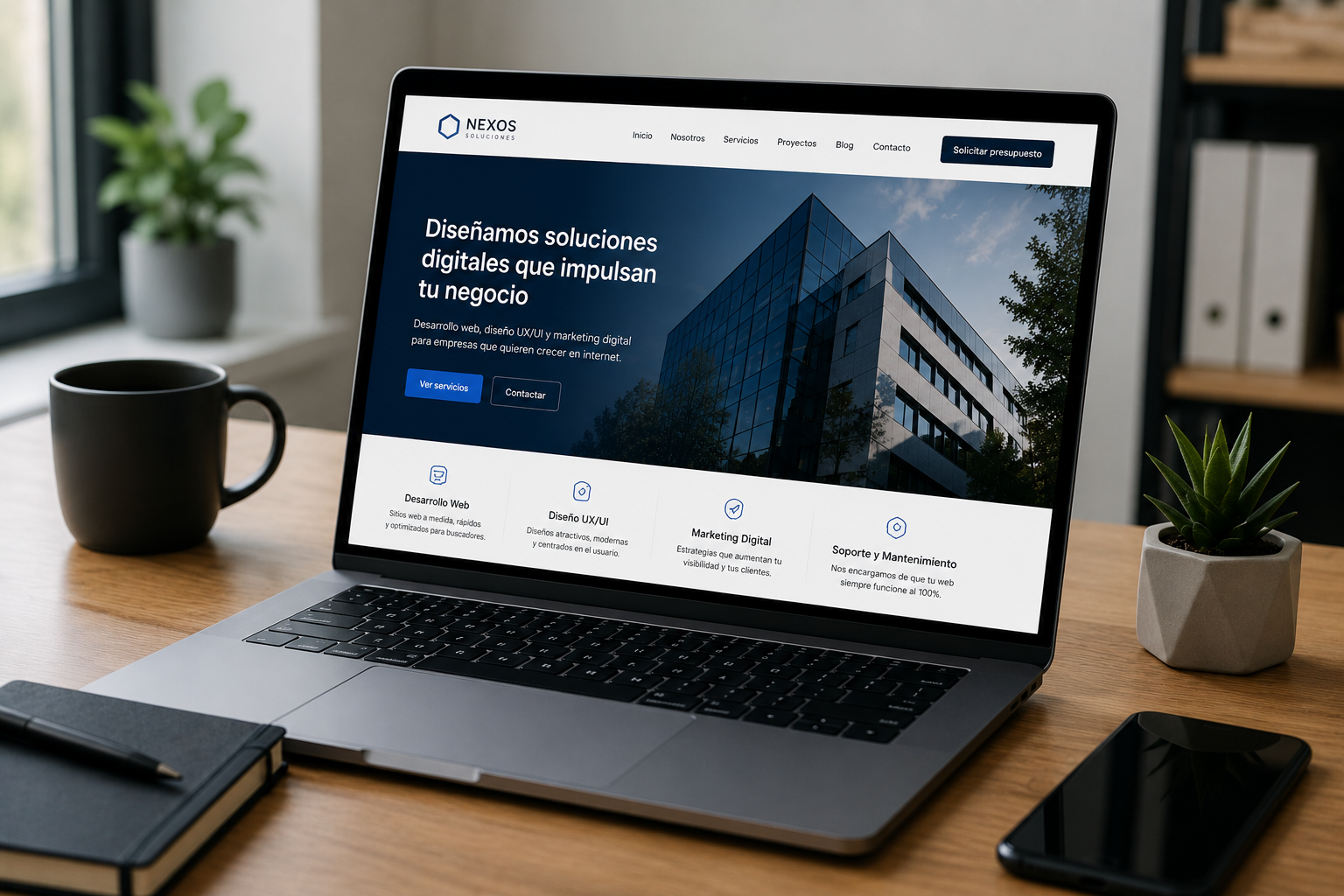 Imagen de proyecto web corporativa